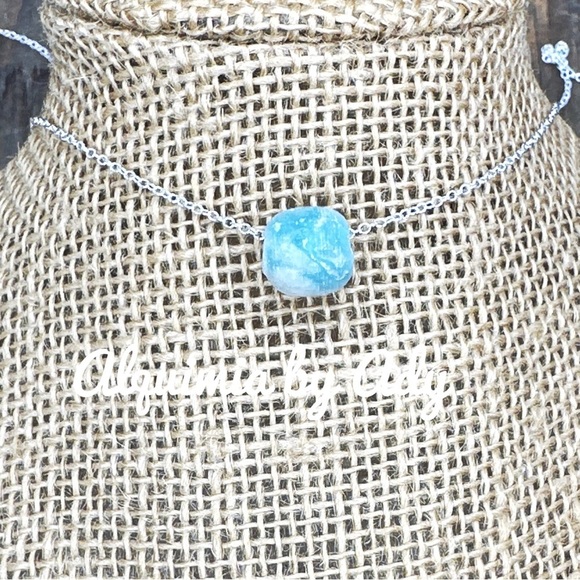 Alquimia Silver Necklace with Blue Stone - Picture 1 of 6